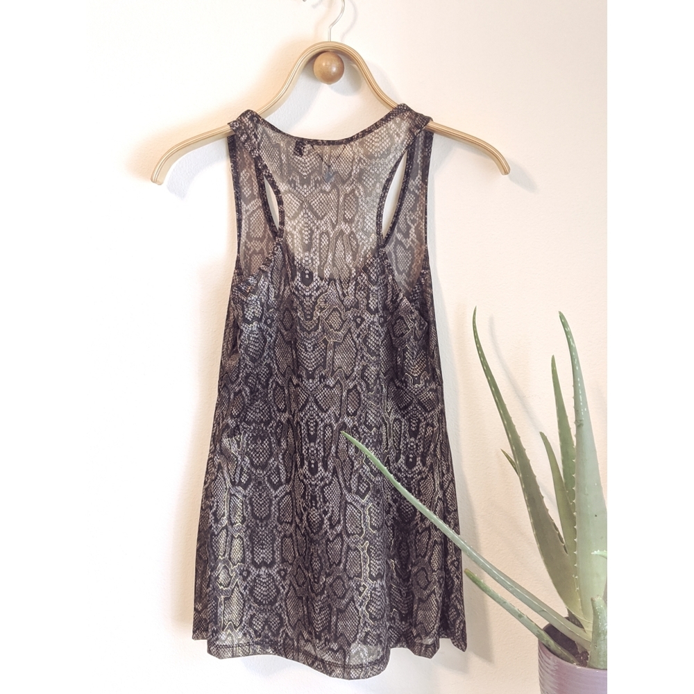 Brown snake skin blouse